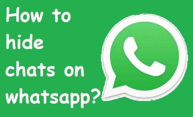 How to hide chat in whatsapp