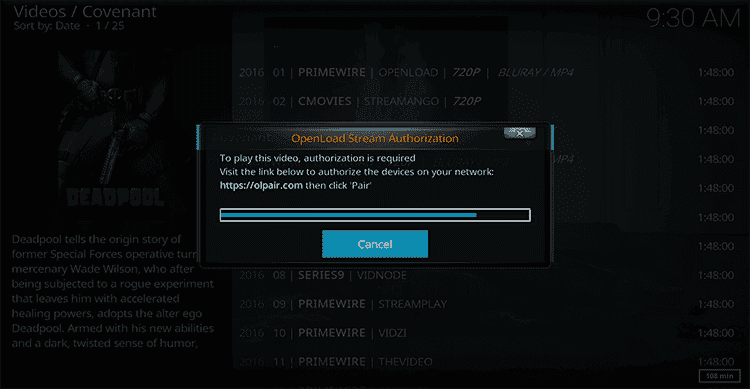 How To Fix olpair Kodi Authorization Error?