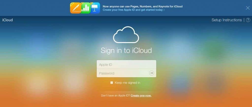 Login to icloud