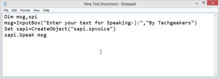 Script for Notepad