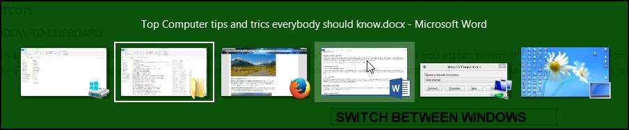 Switching Between Windows