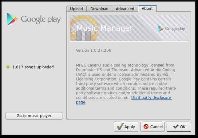 Google Play music manager