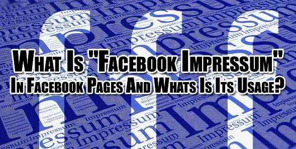 How~to~Add ->Impressum in Facebook Page 2018