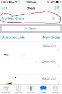 How to see archieve conversation on whatsapp
