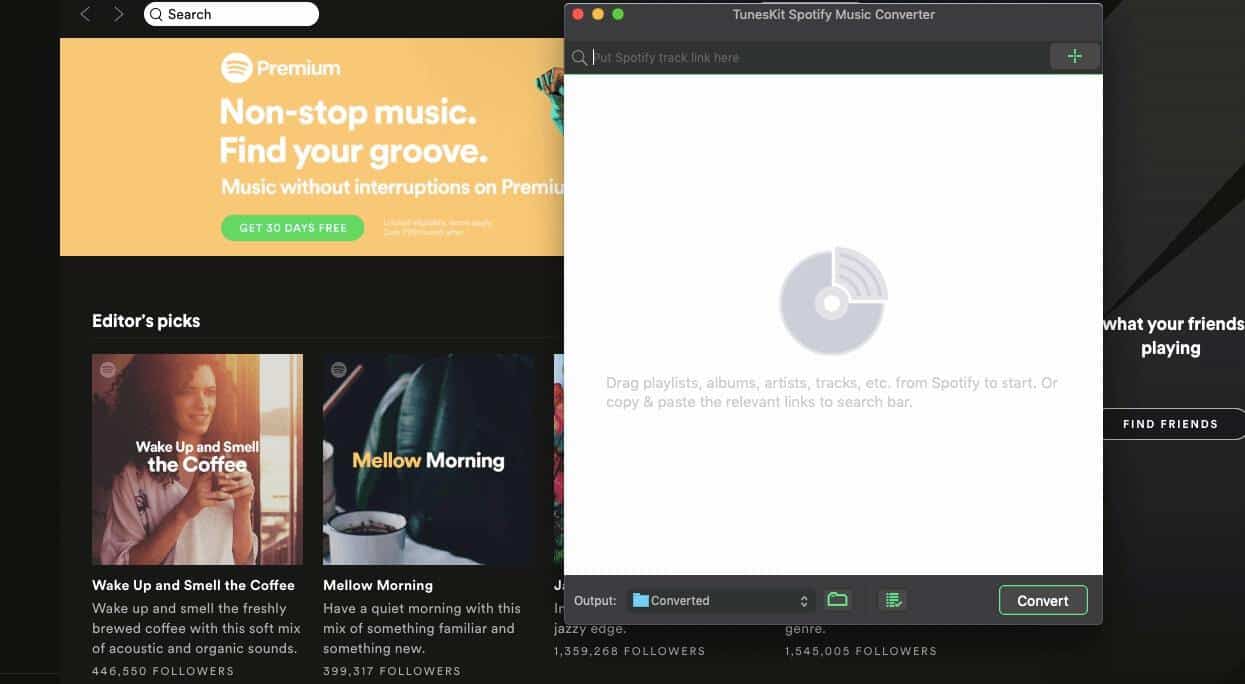 Tuneskit spotify is not installed