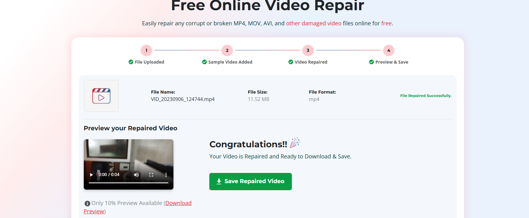 How to Fix Corrupted Video Online? 1