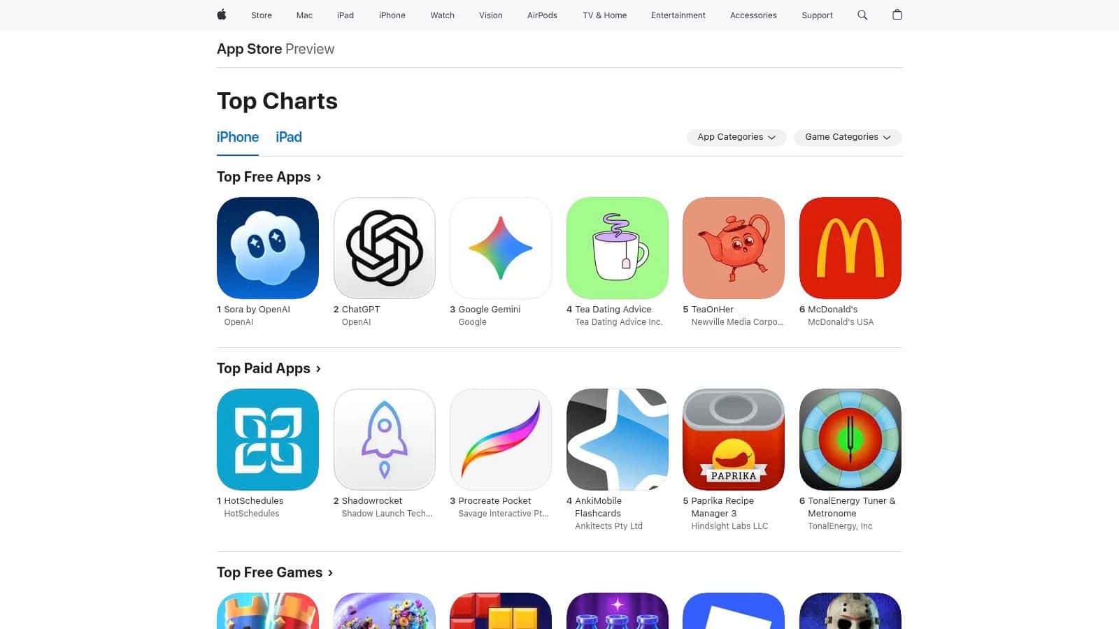 Apple App Store – Social Networking category