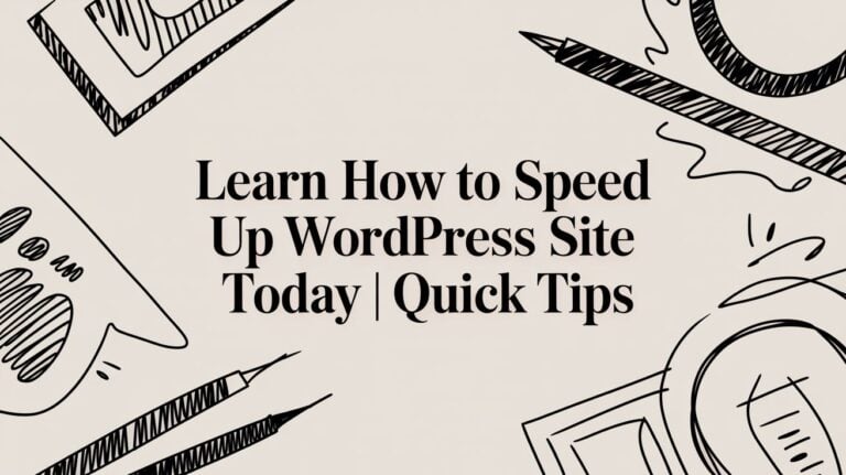 Learn How to Speed Up WordPress Site Today | Quick Tips